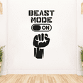 thumbnail image 1 of Beast Mode On - Workout Motivation Quote Home Gym Wall Decor Fitness Inspiration Vinyl Wall Art Sticker Decal Home Gym Workout Area Exercise Wall Décoration Design Wall Décor Decal Size (30x22 inch), 1 of 3