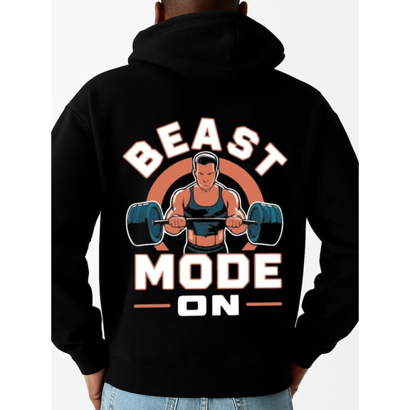 Beast Mode On sweatshirt funny humor men long sleeve black Regular Fit, Everyday Comfort, Comfortable Casualwear, Urban Style, spring vintage wife Vintage Unisex Shirt Cotton tshirts