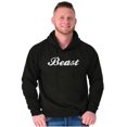 thumbnail image 1 of Beast Motivation Workout Gym Fitness Men's Big & Tall Graphic Hoodie Brisco Brands 2X, 1 of 5