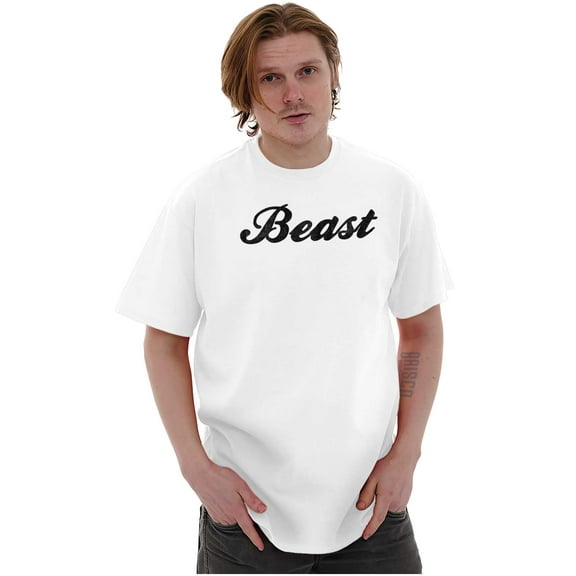 Beast Motivation Workout Gym Fitness Men's Big & Tall Crewneck Graphic Tee Brisco Brands 2X