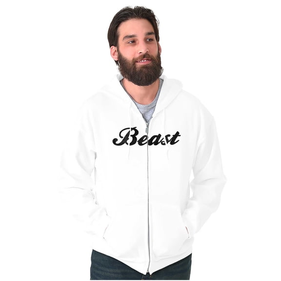 Beast Motivation Workout Gym Fitness Zip Hoodie Sweatshirt Men Brisco Brands M