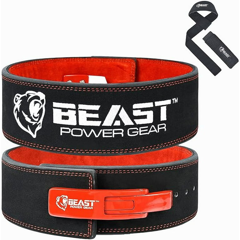 Weight Lifting Belt with Lever outlet Buckle 10MM Thick & 4 Inches Wide Free Strap