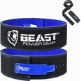 thumbnail image 1 of Beast Power Gear Weight Lifting Belt with Free Strap - 4 Inches Wide 10MM 13MM Lever Belt Weightlifting with Lever Buckle, 1 of 4