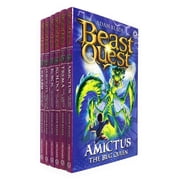 Beast Quest Series Books 25-30 Shades of Death Krabb Master of the Sea; Hawkite Arrow of the Air; Rokk the Walking Mountain; Koldo the Arctic Warrior by Adan Blade Paperback Collection