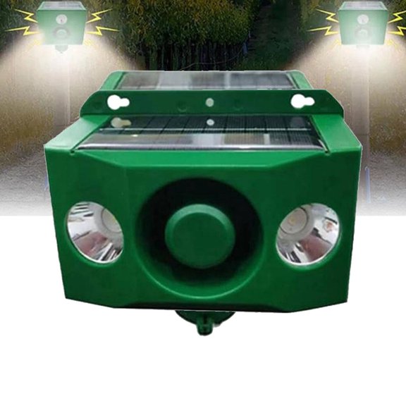 Beast Repellent Solar Warning Lights with Loud Volume, Solar Warning Lights 5 Modes with Loud Volume, Flashing Motion Light for Outside Pigeon Patio Garden Farm