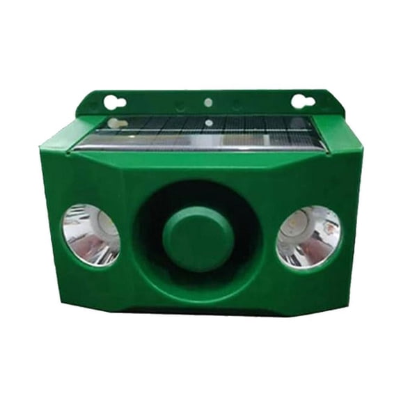 Beast Repellent Solar Warning Lights with Loud Volume, Ultrasonic Animal Repellent, Solar Powered Flashing Motion Light Outdoor with Alarm for Orchard Farm Barn Yard