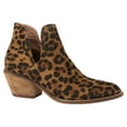 thumbnail image 1 of Beast Sunny-01 Women Western Ankle Pointed Toe Boots Leopard Print V Side Cut D'orsay Block Heel Size Runs Big Size 10, 1 of 2
