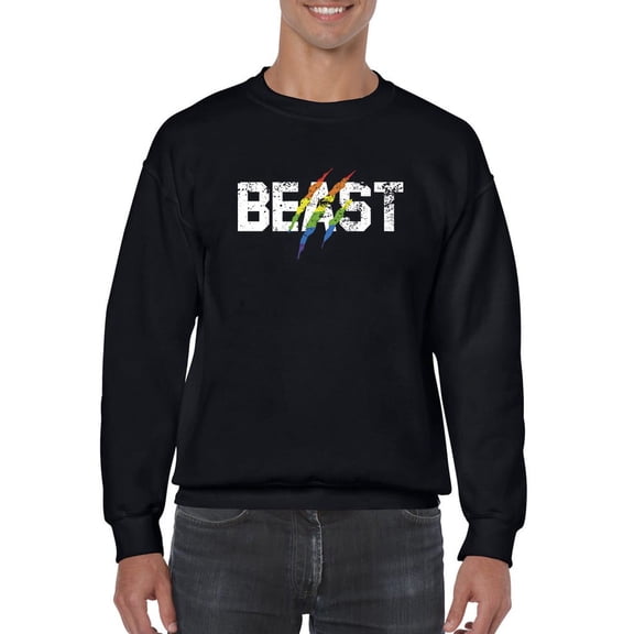 Beast With Claw Markings Sweatshirt Men -GoatDeals Designs, Male XX-Large