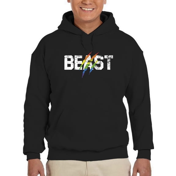 Beast With Claw Marks Hoodie Men -GoatDeals Designs, Male x-Large