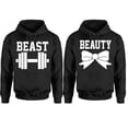 thumbnail image 1 of Beast and Beauty Couple Matching Pullover Hoodies, 1 of 1