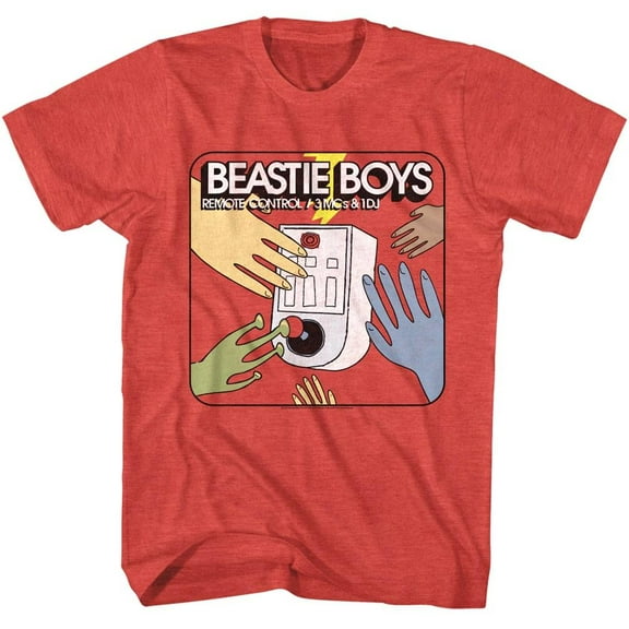 Beastie Boys - Remote Control - American Classics Officially Licensed - Red Heather Adult Short Sleeve T-Shirt