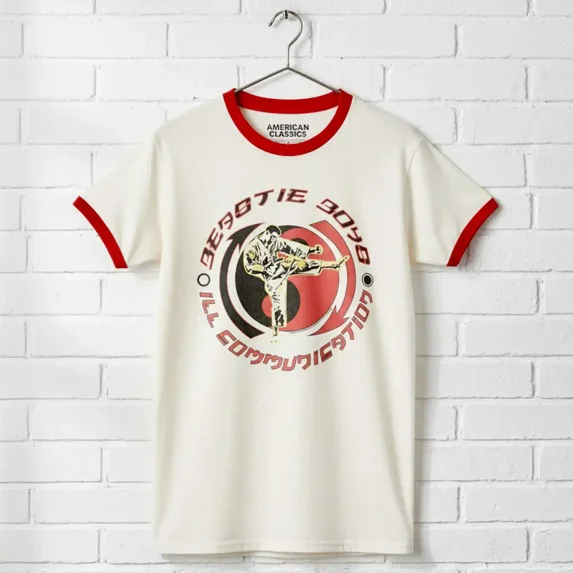 Beastie Boys Ying Yang Ringer T Shirt (Ivory, AdultS)