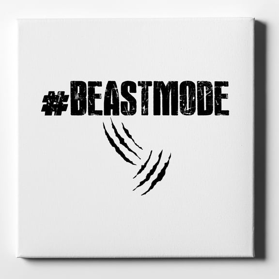 #Beastmode Beast Mode - 10" x 10" - Decorative Canvas Wall Art - White Edge - 5/8" Gallery Wrapped