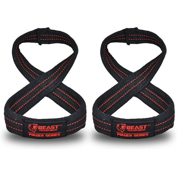 Beastpowergear Figure 8 Strap | Heavy Duty Deadlift Weight Lifting Power Wrist Strap | Weightlifting Powerlifting Shrugs Workout Men Women