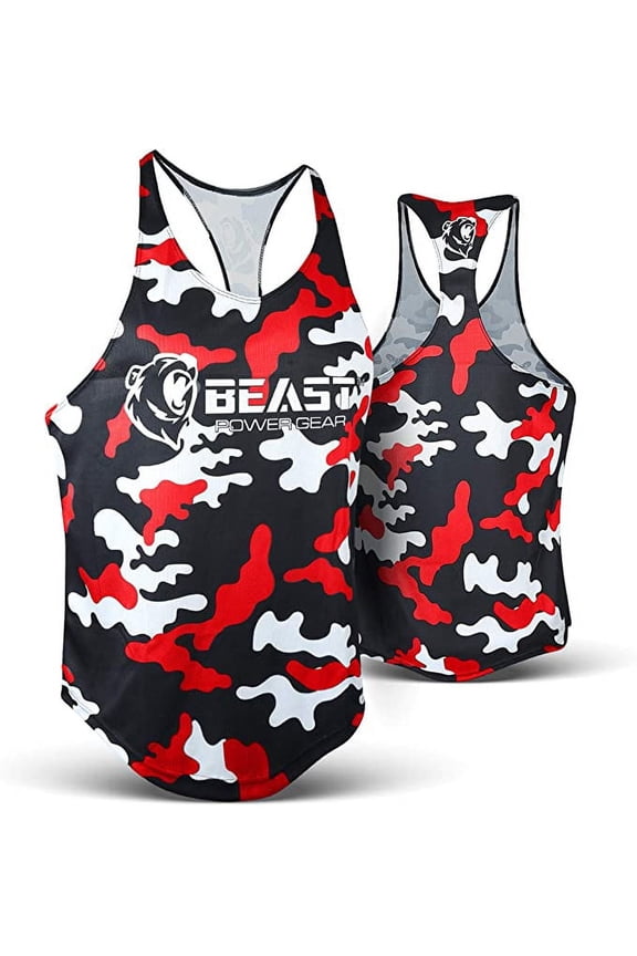 Men's Gym Stringer Tank Top Y-Back Bodybuilding Cut Shirt Fitness Training Mesh Sleeveless Vest