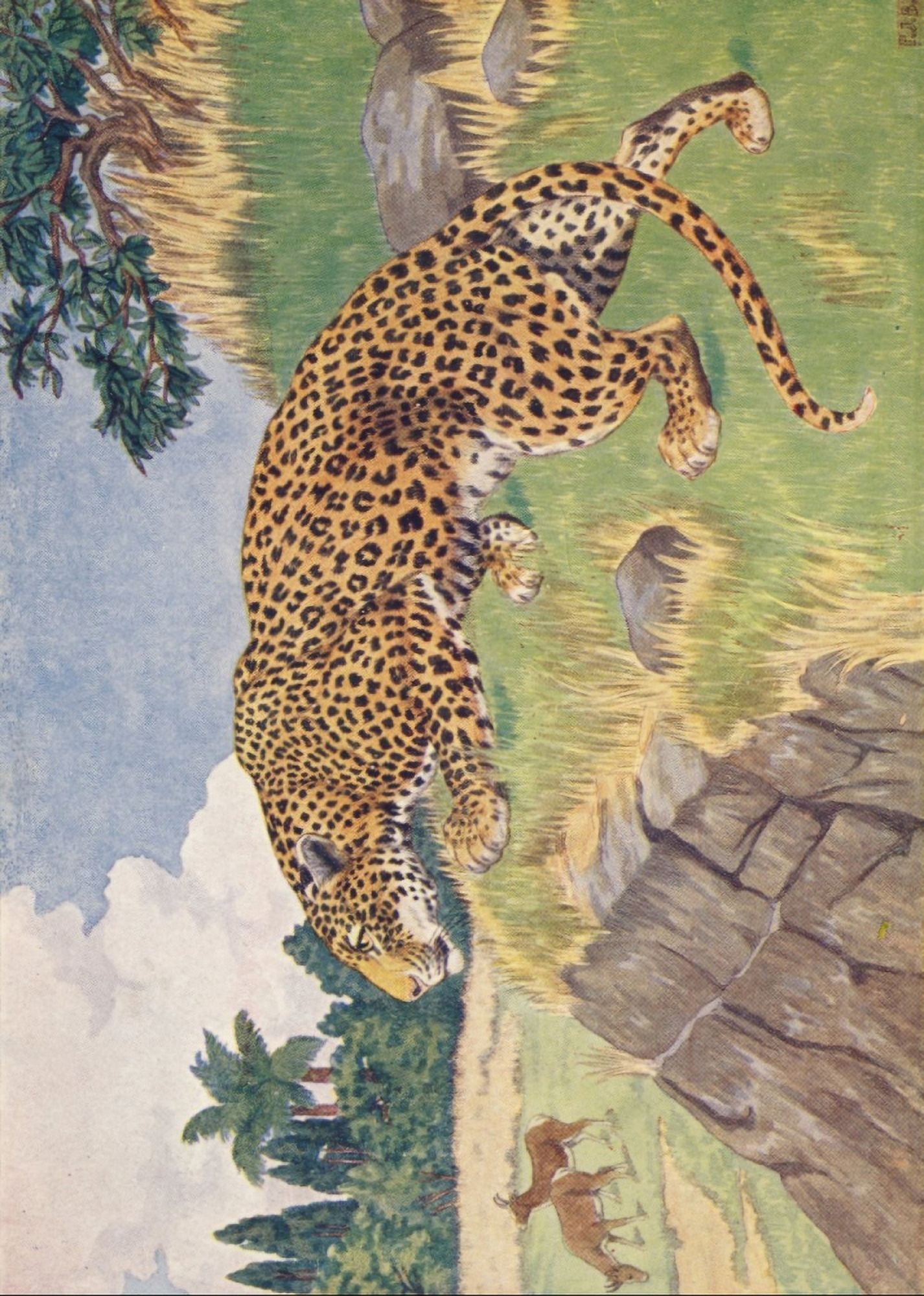 Beasts Shown to the Children nd Leopard Canvas Art - Percy J Billinghurst (24 x 36)