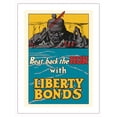 thumbnail image 1 of Beat Back the Hun with Liberty Bonds - Vintage War Poster by Frederick Strothmann c.1918 - Bamboo Fine Art 290gsm Paper Print (Unframed) 18x24in, 1 of 4