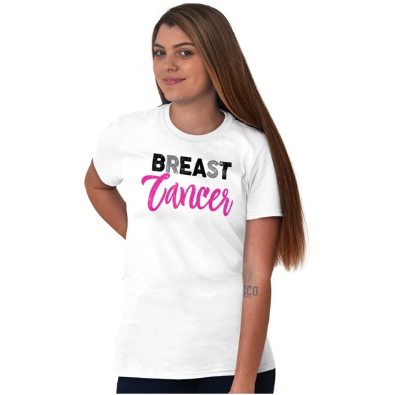 Beat Breast Cancer Support Awareness Women's Plus Size Graphic Tee Brisco Brands 2X