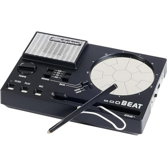 Beat - Compact Stylus Drum Machine | 4 Drum Kits & 4 Bass Sounds | Rhythm Machine Beat Maker | Drum Loop Machine$$Musical Instruments