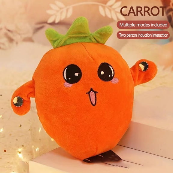 Beat Interactive Toy, Cute Carrot Plush Sensory Toy Beat Interactive Toy, Sensory & Fun Carrot Toy, Cute Plush Toy for Little Ones, Sensory Play & Interactive Entertainment.