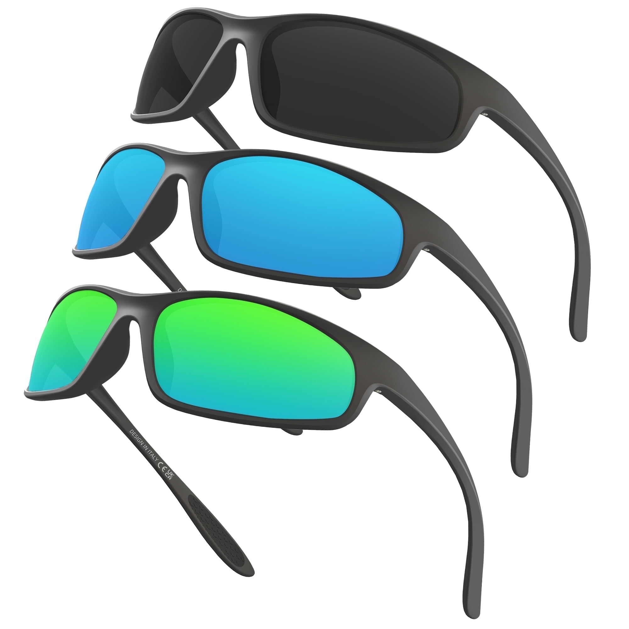 CAREFULLY Sports Sunglasses for Men Women UV400 Protection 3 Pack Set