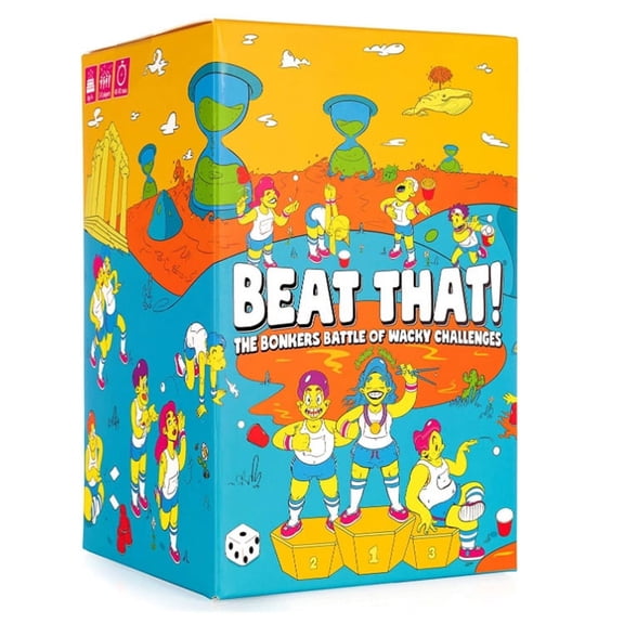 Beat That! Wacky Challenges Card Game + Household Objects Expansion + Throw Throw Burrito Dodgeball Party Game Bundle for Ages 7+