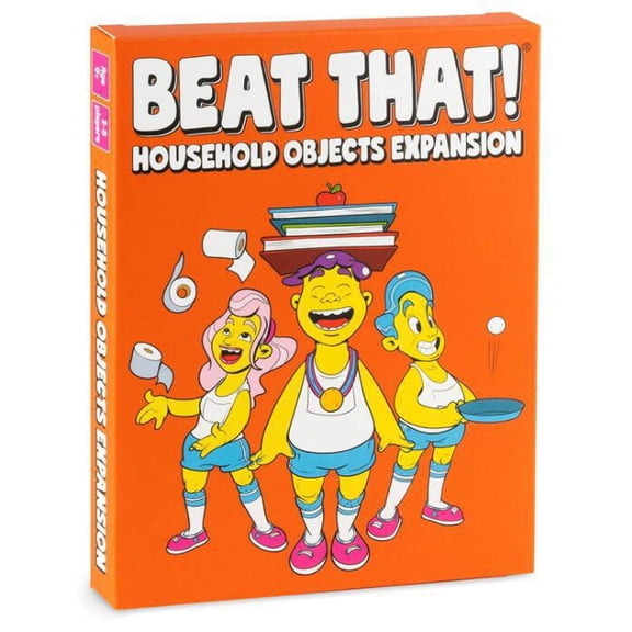 Beat That! Wacky Challenges Card Game + Household Objects Expansion + Throw Throw Burrito Dodgeball Party Game Bundle for Ages 7+