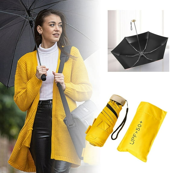 Beat The Heat In Style! Mini Sun Umbrella - Companion for Picnics, Beaches, Summer Outings - Portable - Rubber