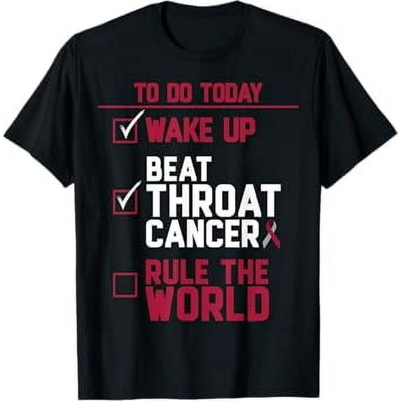 Beat Throat Cancer Rule the World Survivor Awareness Gift T-Shirt