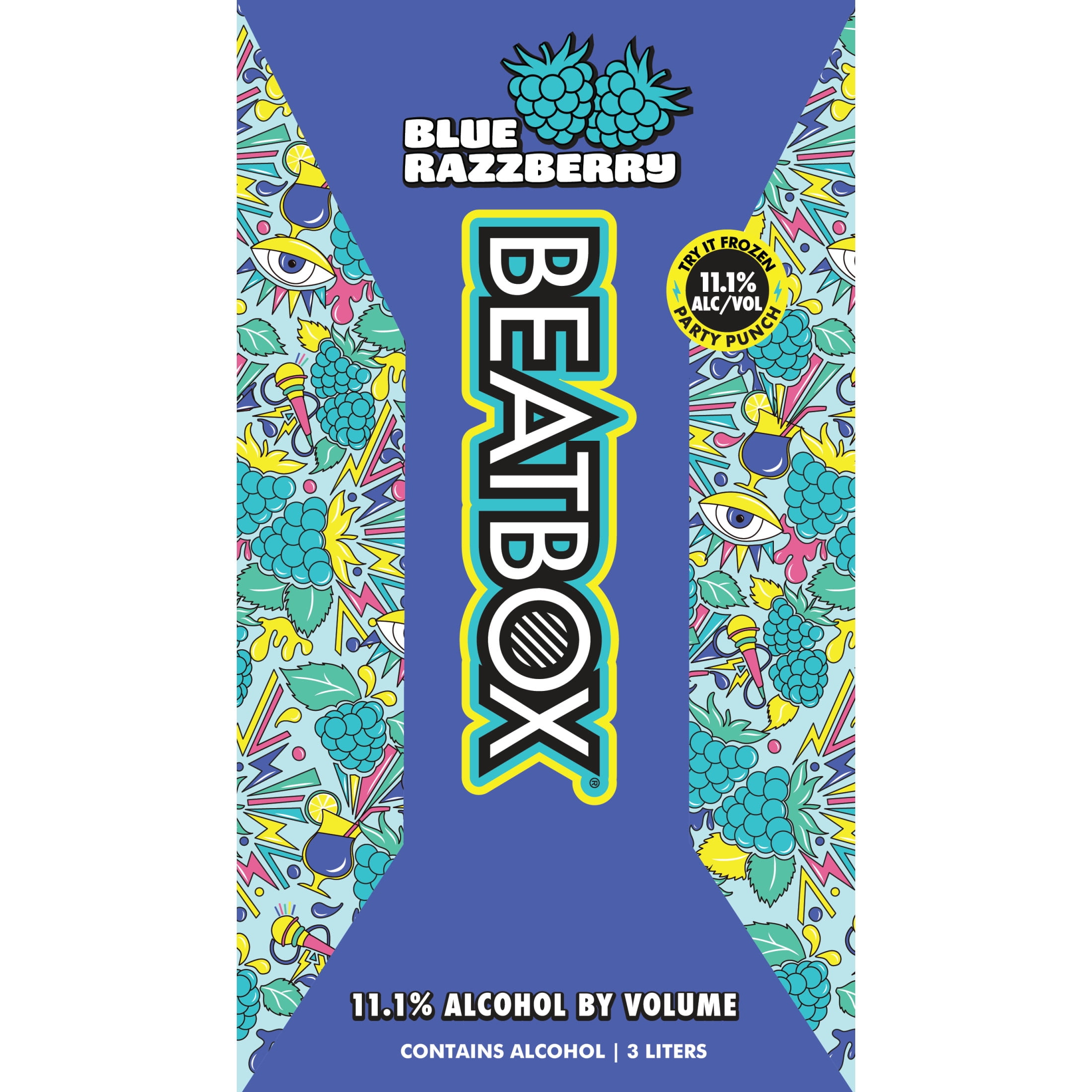 BeatBox Blue Razzberry Flavored Alcoholic Beverage, Party Punch, 11.1% ...