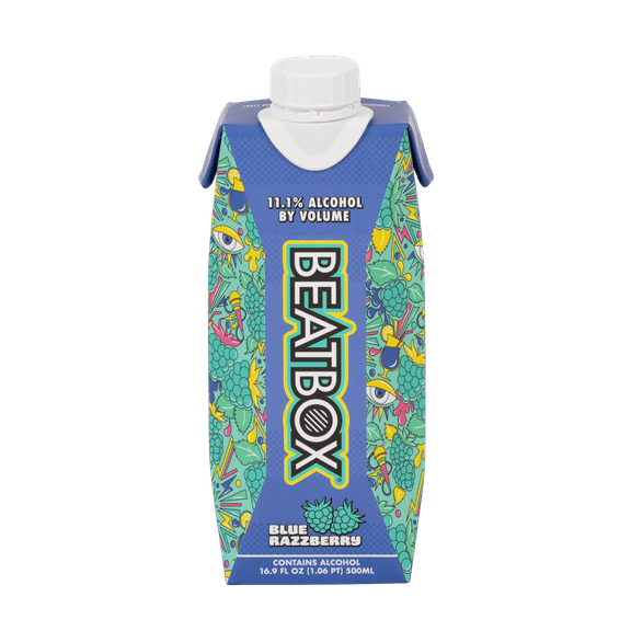 BeatBox Blue Razzberry Party Punch Cocktail, 500ml Tetra, 11.1% ABV