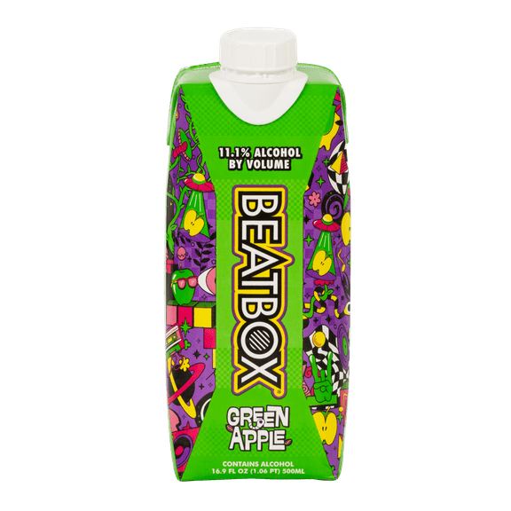 BeatBox Green Apple Party Punch Cocktail 500ml Tetra, 11.1% ABV