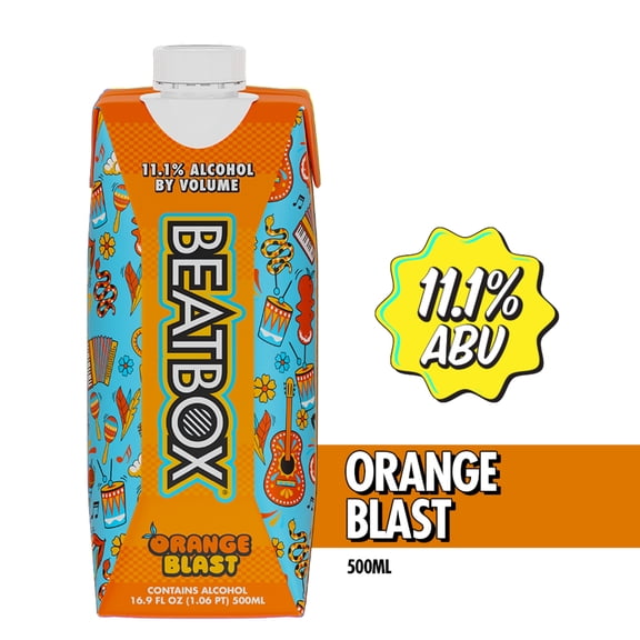 BeatBox Orange Blast Wine Cocktail, 11.1% ABV, 500 mL Tetra Pak