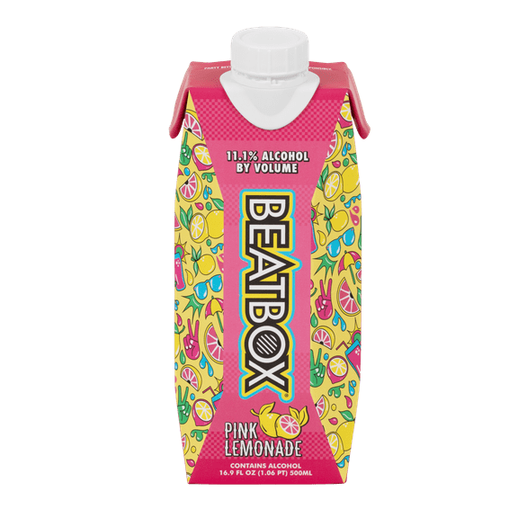 BeatBox Pink Lemonade Ready to Drink Cocktail Party Punch, 11.1% ABV, 500ml Tetra