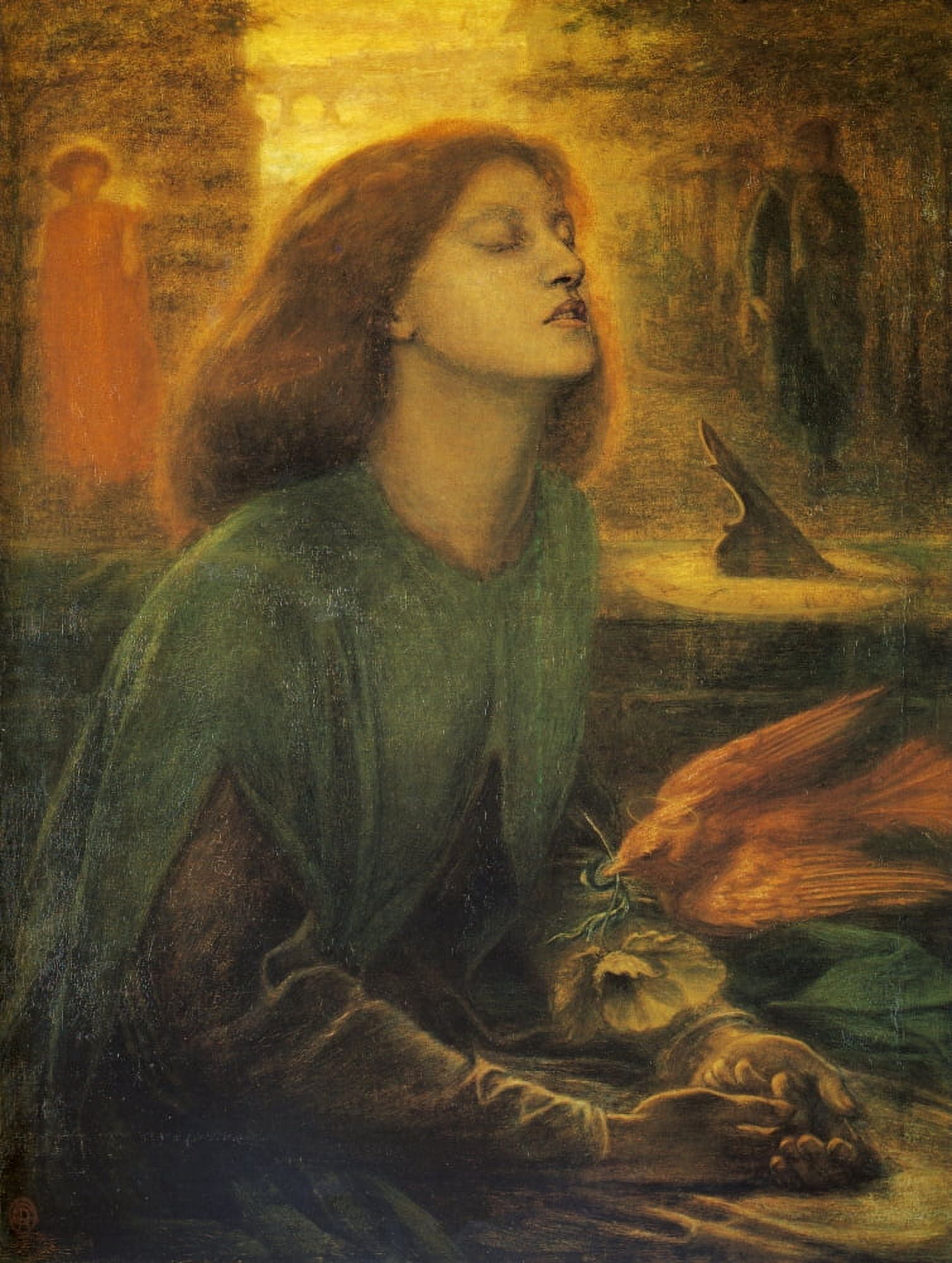 Beata Beatrix Days with the Victorian Poets 1913 Canvas Art - Dante Gabriel Rossetti (18 x 24)
