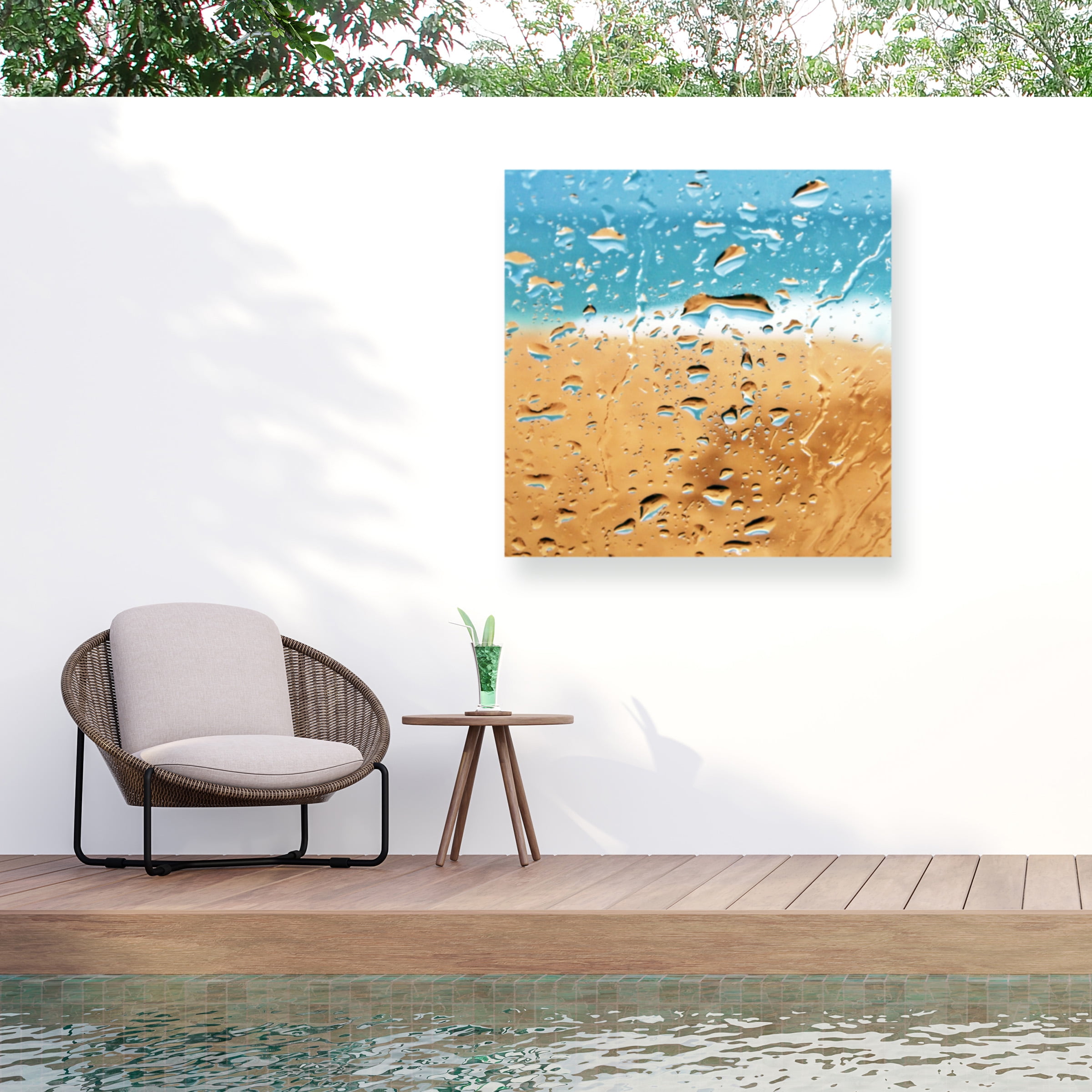 Beata Czyzowska 'Beach Abstract' Outdoor All-Weather Wall Decor