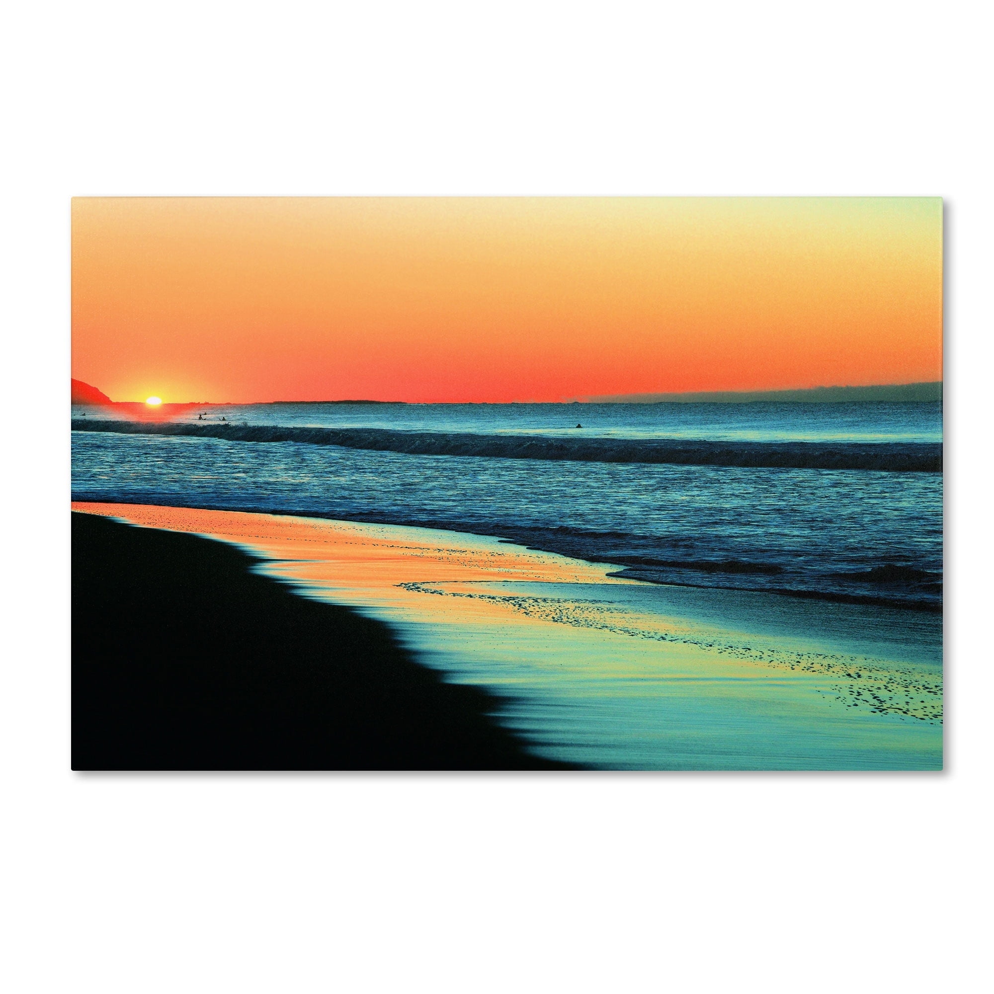Sunrise Over Beach Landscape Canvas Art in Vibrant Colors