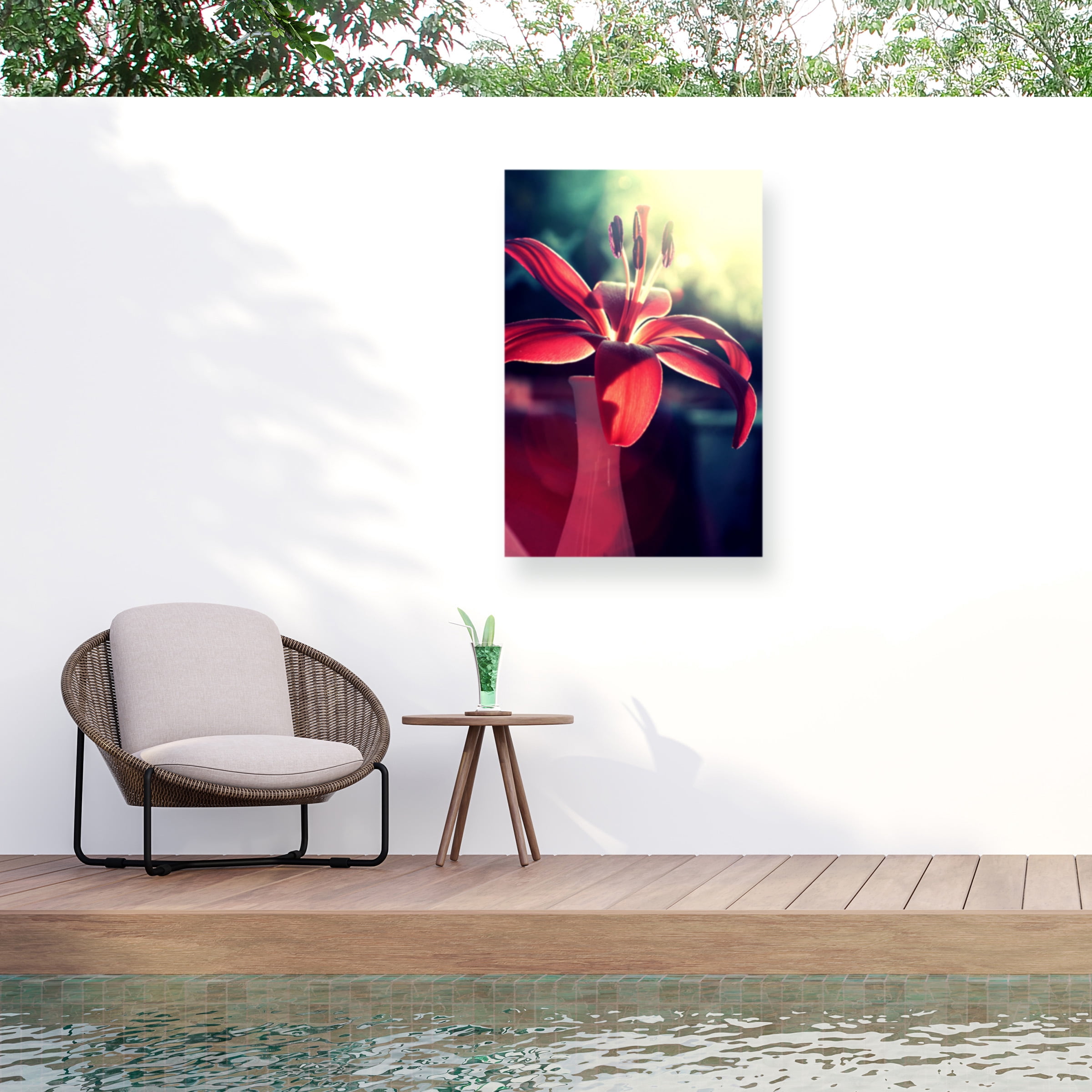 Beata Czyzowska Young 'Lady in Red' Outdoor Canvas
