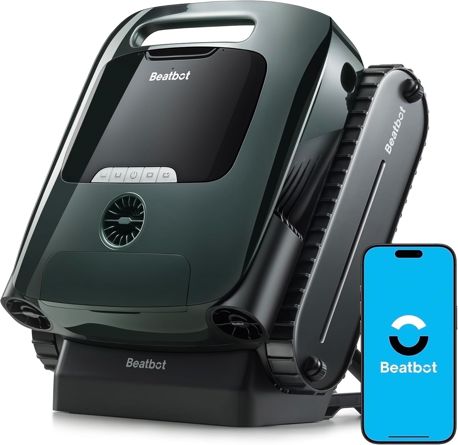 Beatbot AquaSense 2 Pro Cordless Pool Vacuum Robot, Unmatched 5-in-1 Cleaning, Surface Parking, Skims Water Surface with APP Control, Water Clarification, for Pools up to 3,875 Sq.ft Emerald Green