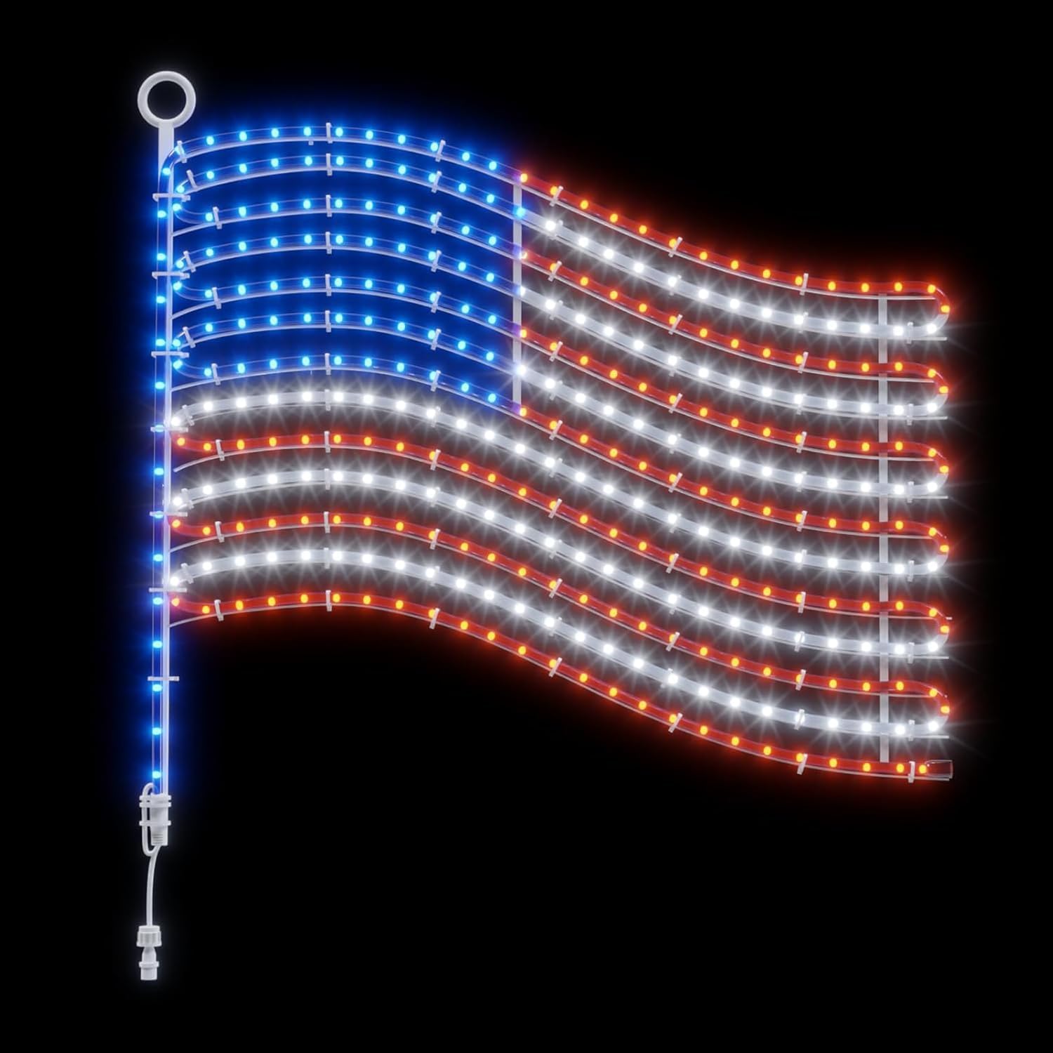 Beatineon LED American Flag Light, 24x22 Inch Patriotic Wall Decor with ...