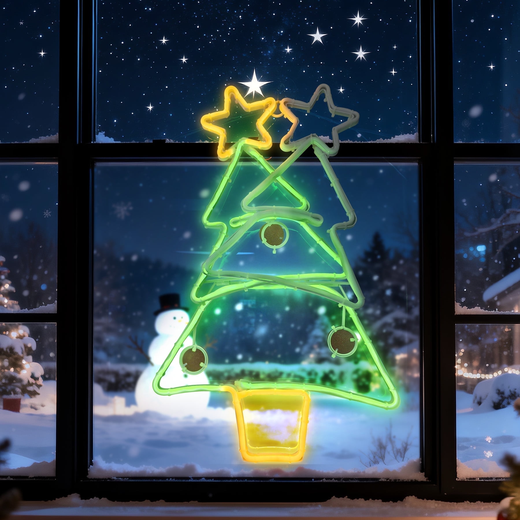 Beatineon Swinging Christmas Tree Neon Sign, 23" Dynamic Wall Decor with 8H Timer & Speed Control, Indoor Holiday Light for Home Office Bar