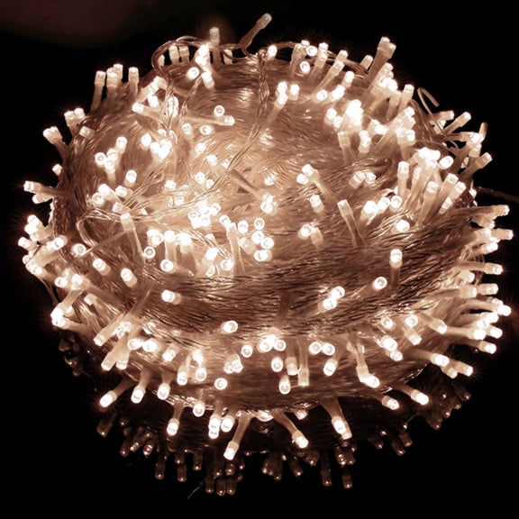 Beatineon Christmas String Lights, 72FT 220LED Indoor Outdoor Lights with 8 Functions & Timer, Connectable Transparent Wire for Holiday Home Decor,Warm White