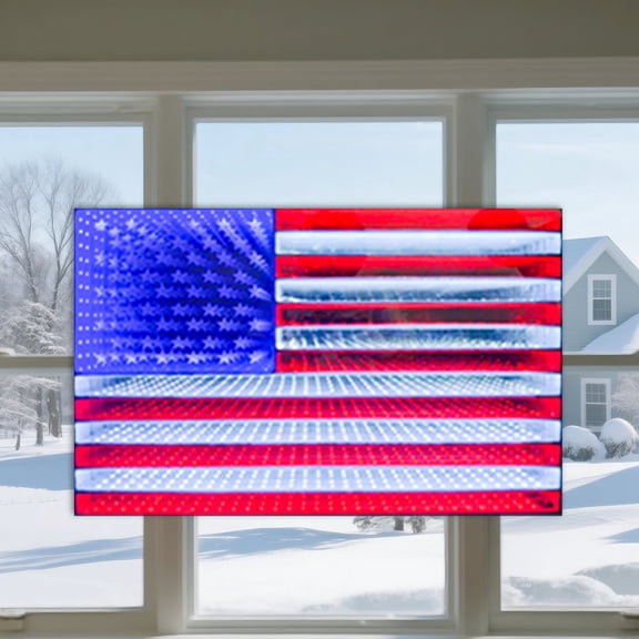 Beatineon Patriotic Infinity Flag Light, 4th of July Wall Decor with Depth Effect, US Flag Infinity Mirror Light for Indoor, Man Cave, Home Office (UL Plug)