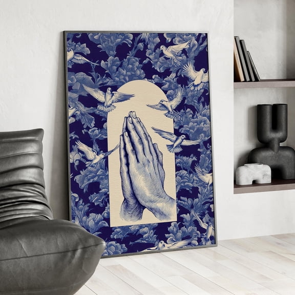 Beatitudes Arch Wall Art, Minimal Christian Scripture Decor, Unframed Canvas Size 24x36