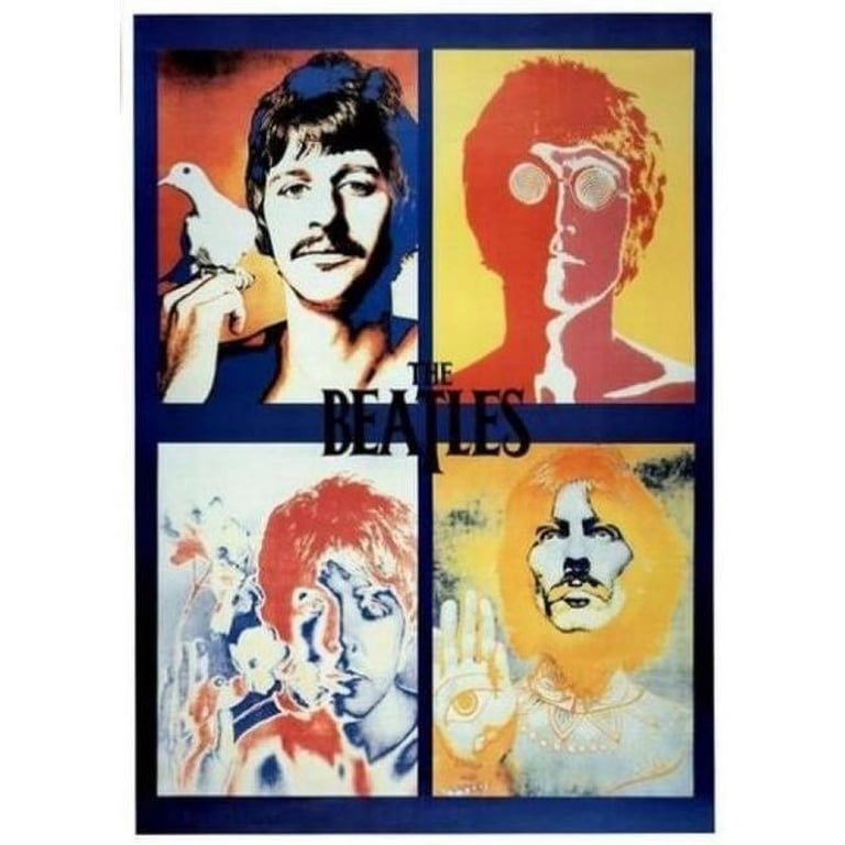 Beatles 4 Faces 4 Faces Psyc Poster Print, 24 x 36 - Walmart.com