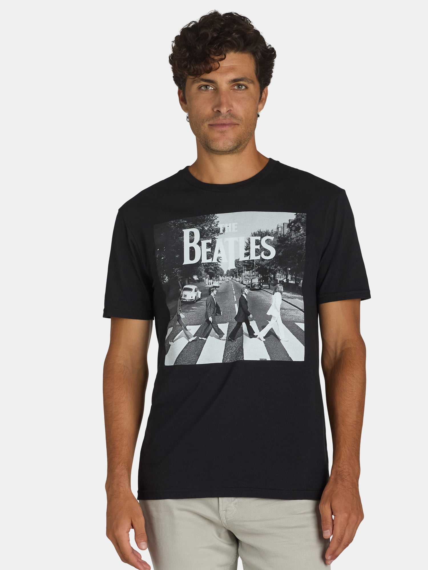Beatles Abbey Road Men's & Big Men's Graphic Band Tee with Short Sleeves, Sizes S-3XL