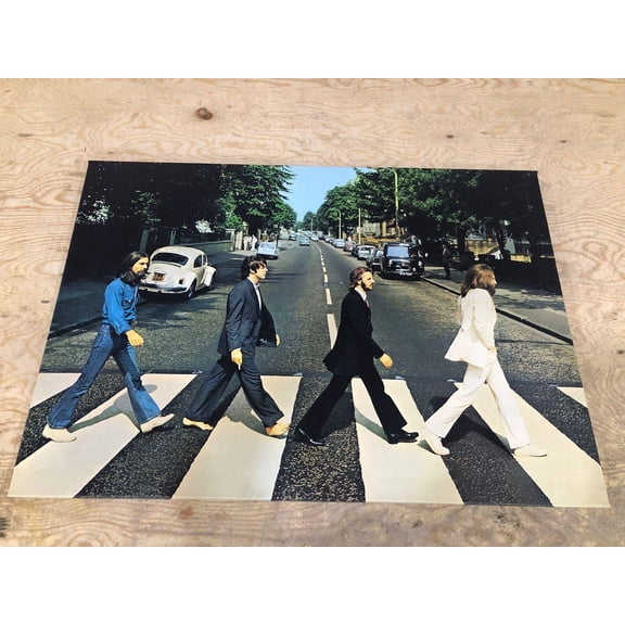 The Beatles Abbey Road, Iconic Music Album Art Print, Retro Rock Band Wall Decor, Vintage Pop Culture For Music Lovers #2052, Unframed Canvas Size 8x12