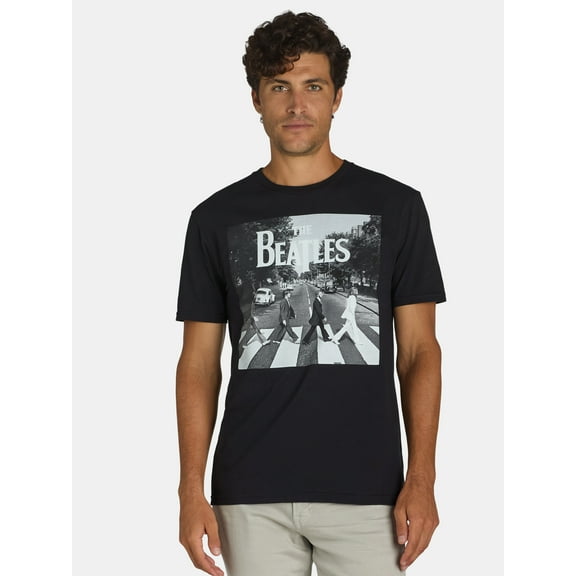 Beatles Abbey Road Men's & Big Men's Graphic Band Tee with Short Sleeves, Sizes S-3XL