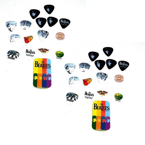 Beatles Guitar Picks Signature Series Stripes Planet Waves Pick 2 Tins 30 Picks