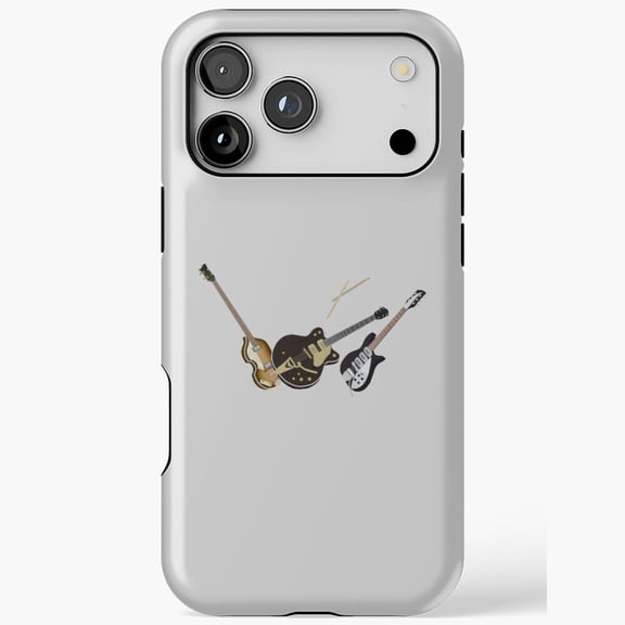 Beatles Instruments Retro Band Music Art iPhone 11 12 13 14 15 16 17 Pro Max Case